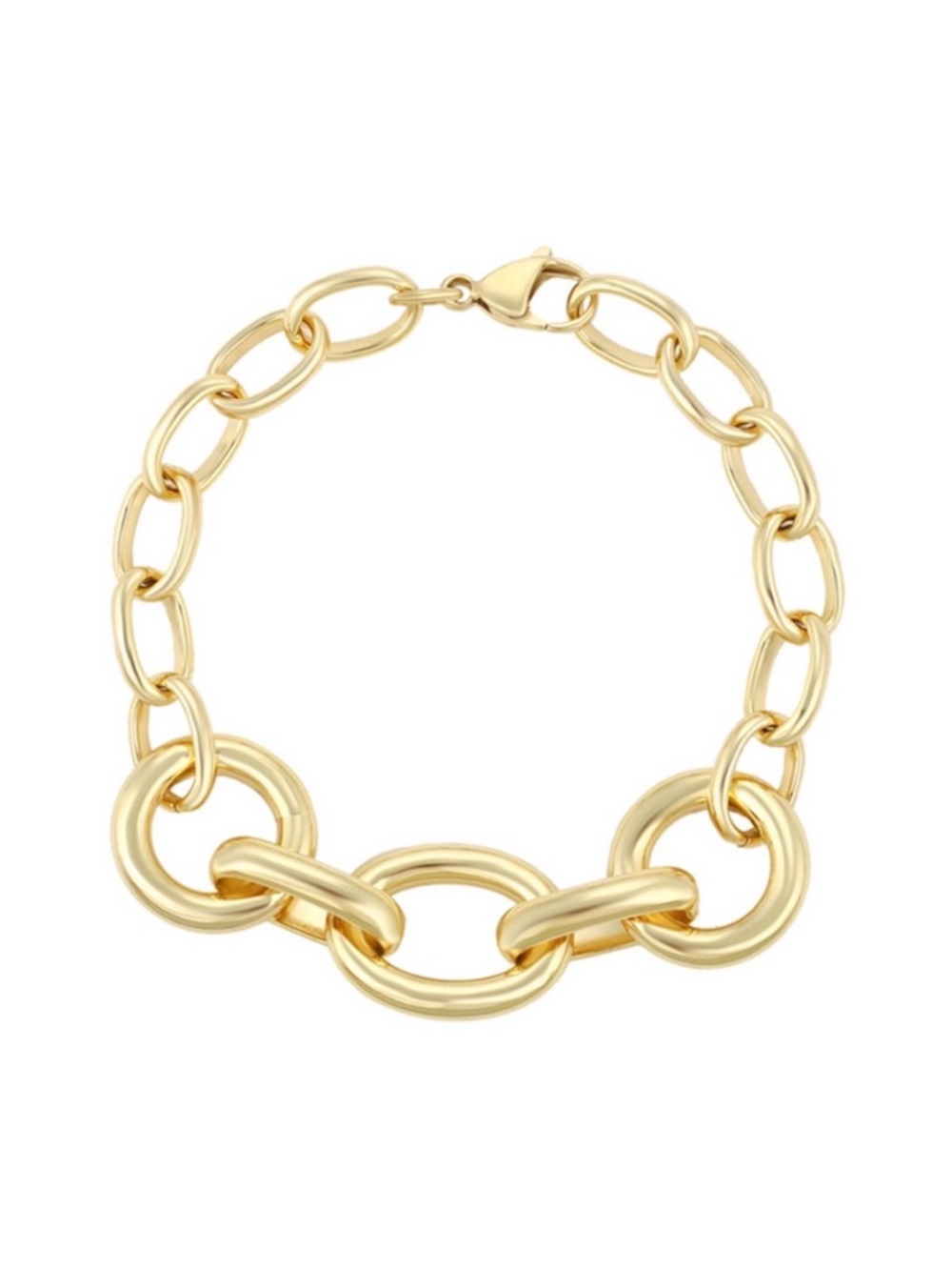 Chunky Chain Bracelet 14k Gold Plated Luxury Jewelry